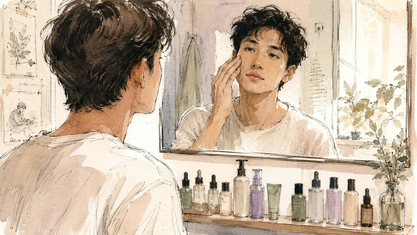 浴室架上多了一排不是妳的瓶子,當男生也開始每天保養